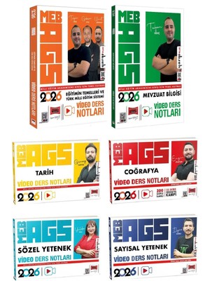 Yargı 2026 Meb-Ags Video Ders Notları 6 Lı Set Yargı Yayınları