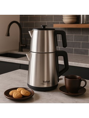Tefal Xl Kapasite Inox Paslanmaz Çelik Gövdeli 1650 Watt Çay Makinesi  + Mutfak Tartısı Hediyeli