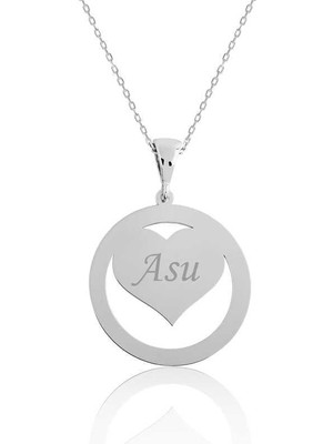 Gumush Hk Gümüş Kadın Kolye Aşk Çemberi İsimli |Gümüş Takı Hediyelik Ürünler