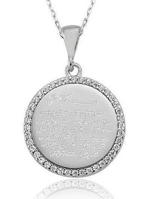 Gumush Hk Gümüş Kadın Kolye Ayetel Kürsi |Gümüş Takı Hediyelik Ürünler
