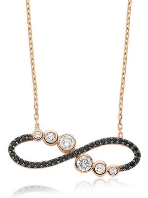 Gumush Hk Gümüş Kadın Kolye Su Yolu Sonsuzluk |Gümüş Takı Hediyelik Ürünler