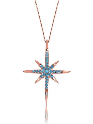 Gumush Hk Gümüş Kadın Kolye Kutup Yıldızı |Gümüş Takı Hediyelik Ürünler