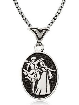 Gumush Hk Gümüş Erkek Kolye Çerkes |Gümüş Takı Hediyelik Ürünler