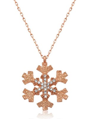 Gumush Hk Gümüş Kadın Kolye Kar Tanesi |Gümüş Takı Hediyelik Ürünler