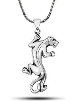 Gumush Hk ​Gümüş Erkek Kolye Kaplan |Gümüş Takı Hediyelik Ürünler