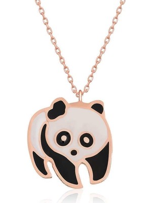 Gumush Hk Gümüş Kadın Kolye Panda |Gümüş Takı Hediyelik Ürünler