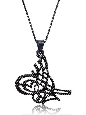 Gumush Hk Gümüş Kadın Kolye Tuğra |Gümüş Takı Hediyelik Ürünler