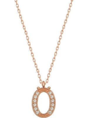 Gumush Hk Gümüş Kadın Kolye Rose Ö Harfi |Gümüş Takı Hediyelik Ürünler