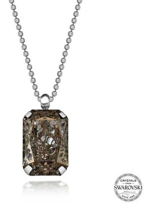 Gumush Hk Gümüş Kadın Kolye Kristal Taşlı Top Zincir |Gümüş Takı Hediyelik Ürünler