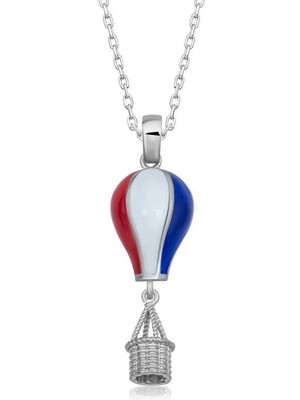 Gumush Hk Gümüş Kadın Kolye Kapadokya Balon |Gümüş Takı Hediyelik Ürünler