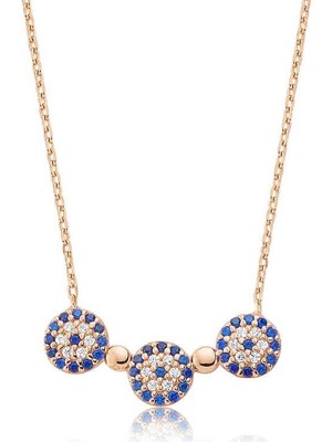 Gumush Hk Gümüş Kadın Kolye Nazarlı |Gümüş Takı Hediyelik Ürünler