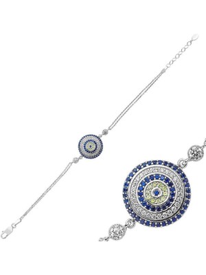 Gumush Hk Gümüş Kadın Bileklik Nazar |Gümüş Takı Hediyelik Ürünler