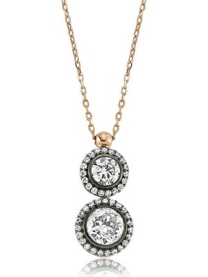 Gumush Hk Gümüş Kadın Kolye Elmas Model |Gümüş Takı Hediyelik Ürünler