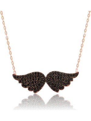 Gumush Hk Gümüş Kadın Kolye Melek Kanadı |Gümüş Takı Hediyelik Ürünler