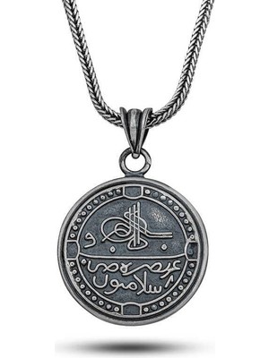 Gumush Hk Gümüş Erkek Kolye Arapça Selamün Aleyküm Yazılı Cevşen |Gümüş Takı Hediyelik Ürünler