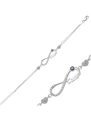 Gumush Hk Gümüş Kadın Bileklik Sonsuzluk Canım |Gümüş Takı Hediyelik Ürünler