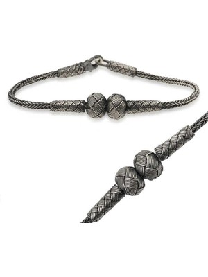 Gumush Hk Gümüş Kadın Bileklik Kazaziye Örgü|Gümüş Takı Hediyelik Ürünler