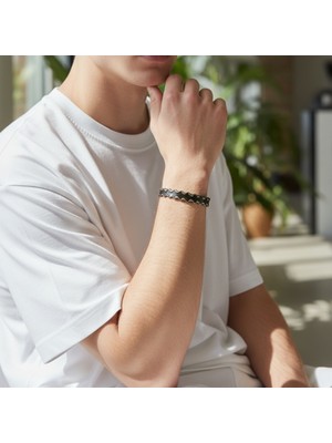 Sevil Gülgün Atelier El Yapımı Saf Pirinç Oksitli/yakma Tekniği/ Kelepçe Bileklik | Unisex Otantik Cuff