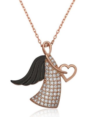 Gumush Hk Gümüş Kadın Kolye Melek Anne |Gümüş Takı Hediyelik Ürünler