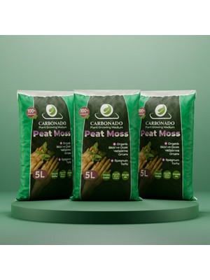 Peat Moss 5l X3 | Organik Torf Toprak | Saksı ve Fide Için | Süper Avantaj Paket