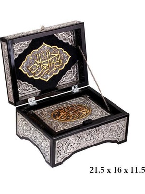 Gumush Hk Gümüş Kuran-ı Kerim Altın Yaldızlı Sandık|Gümüş Takı Hediyelik Ürünler