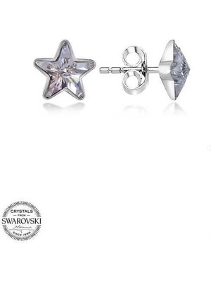 Gumush Hk Gümüş Kadın Küpe Kristal Taşlı Yıldız Çivili |Gümüş Takı Hediyelik Ürünler