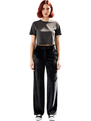 Ersefa Kadife Wide Leg Pantolon Kadın Fonksiyonel Dayanıklı Kaliteli Konforlu Estetik Premium Şık