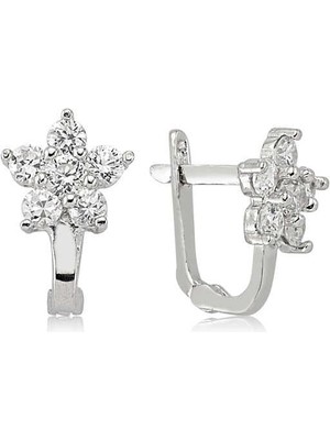 Gumush Hk Gümüş Kadın Küpe Çiçek |Gümüş Takı Hediyelik Ürünler