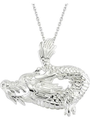 Gumush Hk Gümüş Erkek Kolye Ejderha |Gümüş Takı Hediyelik Ürünler