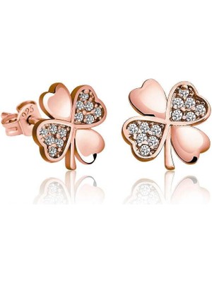 Gumush Hk Gümüş Kadın Küpe Yonca |Gümüş Takı Hediyelik Ürünler