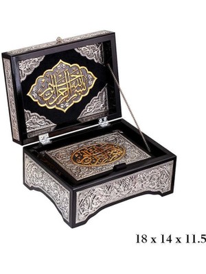 Gumush Hk Gümüş Kuran-ı Kerim Altın Yaldızlı Sandık|Gümüş Takı Hediyelik Ürünler