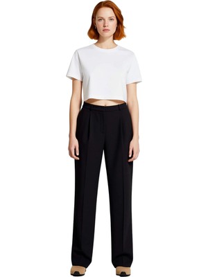 Ersefa Kadın Elastan Karışımlı Geniş Paça Koyu Kahve Pantolon Fonksiyonel Dayanıklı Kaliteli Spor