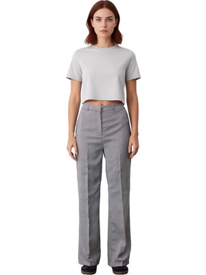 Ersefa Kadın Ekose Flare Pantolon Fonksiyonel Dayanıklı Kaliteli Konforlu Estetik Premium Modern Şık