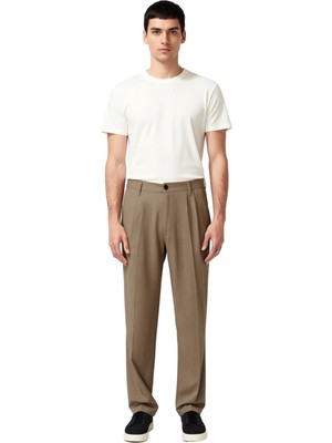 Ersefa Klasik Baggy Fit Pileli Erkek Kumaş Pantolon Antrasit Fonksiyonel Dayanıklı Kaliteli Rahat