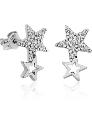 Gumush Hk Gümüş Kadın Küpe Yıldız Kayması |Gümüş Takı Hediyelik Ürünler