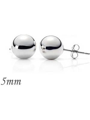Gumush Hk Gümüş Kadın Küpe Top 5 mm|Gümüş Takı Hediyelik Ürünler