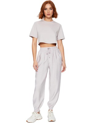 Ersefa Kadın Aerobin Dokuma Yüksek Bel Jogger Fonksiyonel Dayanıklı Kaliteli Konforlu Estetik Şık