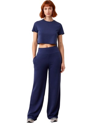 Ersefa Rahat Kesim Yüksek Bel Kadın Pantolonu Antrasit Fonksiyonel Dayanıklı Kaliteli Konforlu Şık