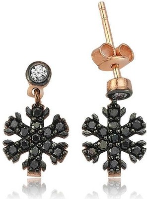 Gumush Hk Gümüş Kadın Küpe Kar Tanesi |Gümüş Takı Hediyelik Ürünler