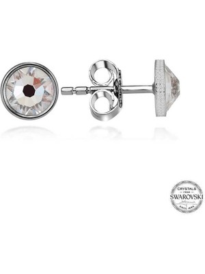 Gumush Hk Gümüş Kadın Küpe Kristal Taşlı Çivili |Gümüş Takı Hediyelik Ürünler