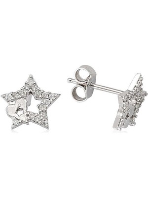 Gumush Hk Gümüş Kadın Küpe Çivili Yıldız |Gümüş Takı Hediyelik Ürünler