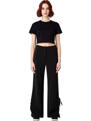 Ersefa Kadın Geniş Paça Fiyonklu Pantolon Fonksiyonel Dayanıklı Kaliteli Konforlu Estetik Premium