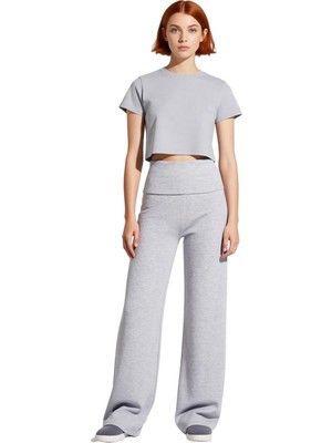 Ersefa Genç Kız Melanj Beli Katlamalı Wideleg Pantolon Fonksiyonel Dayanıklı Kaliteli Konforlu Şık