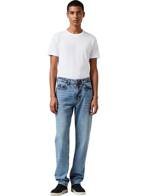 Ersefa Kadın Açık Yüksek Bel Düz Paça Kot Pantolon Fonksiyonel Dayanıklı Kaliteli Konforlu Modern