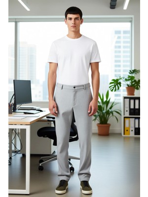 FRM Kadın Için Açık Düz Dokuma Pantolon Slim Fit Beli Bağlama Detaylı Fonksiyonel Dayanıklı Şık