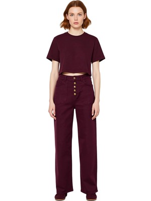 Ersefa Kadın Wide Leg Comfort Esnek Denim Pantolon Fonksiyonel Dayanıklı Kaliteli Konforlu Modern