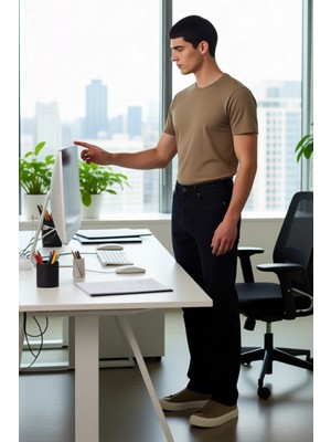 FRM Erkek Düz Desenli Bol Kesim Kot Pantolon Fonksiyonel Dayanıklı Kaliteli Konforlu Estetik Şık