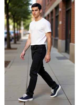 PayBuy Erkek Düz Kesim Denim Pantolon Fonksiyonel Dayanıklı Kaliteli Konforlu Estetik Premium Şık