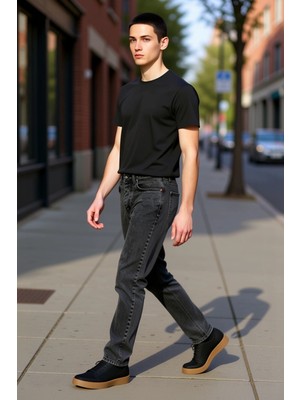 PayBuy Erkek Açık Relaxed Fit Düz Kesim Kot Pantolon Fonksiyonel Dayanıklı Kaliteli Konforlu Spor