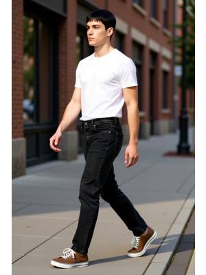 PayBuy Erkek %100 Pamuk Boyfriend Kesim Kot Pantolon Fonksiyonel Dayanıklı Kaliteli Konforlu Spor